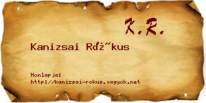 Kanizsai Rókus névjegykártya